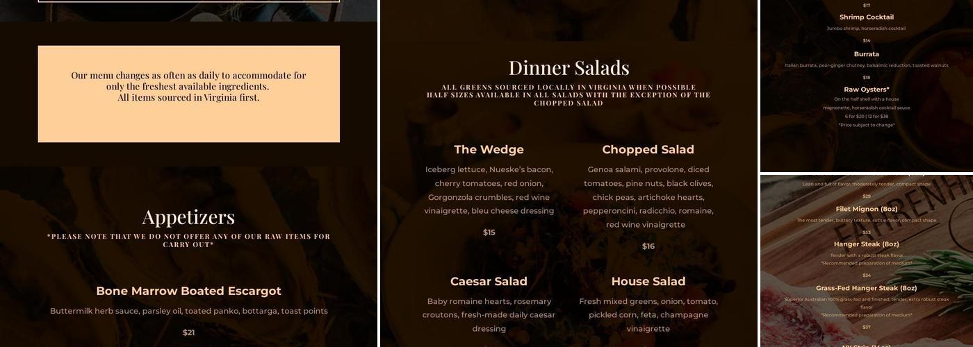 Fahrenheit 132 Menu