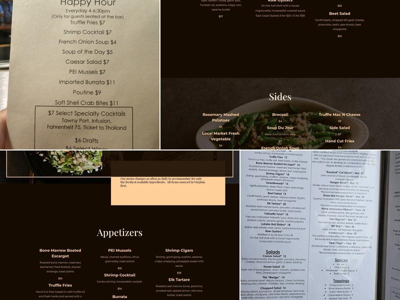 Fahrenheit 132 Menu