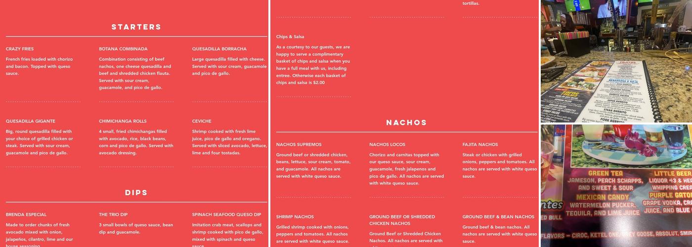 La Fiesta Toledo Menu