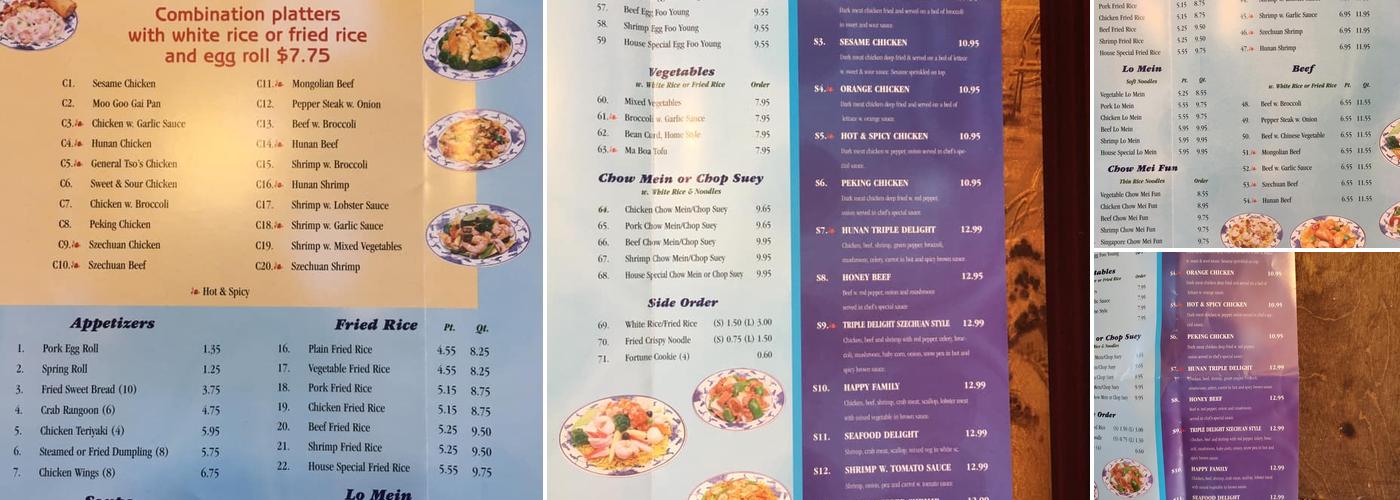 Ocean Garden Buffet Menu
