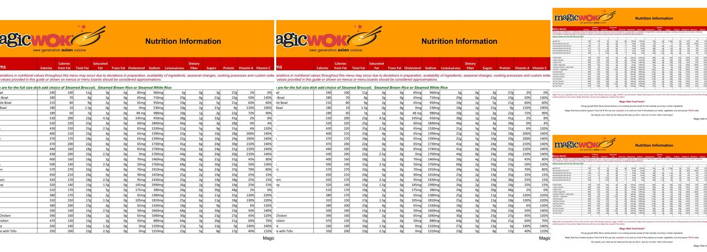 Magic Wok Menu