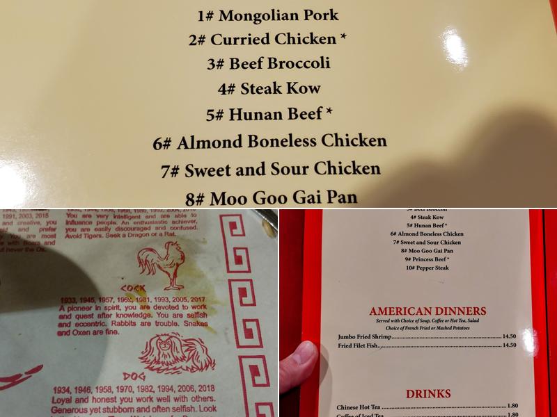 Flower Drum Restaurant Menu