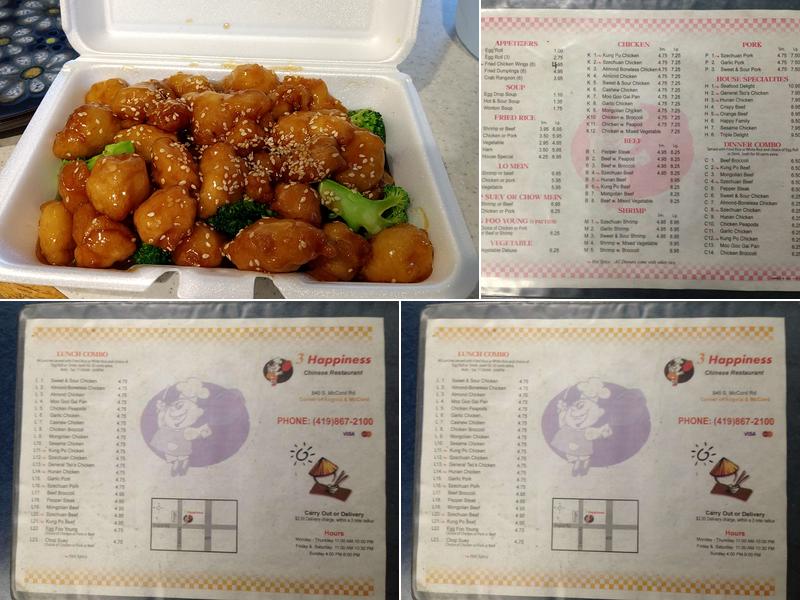 3 Happiness Menu
