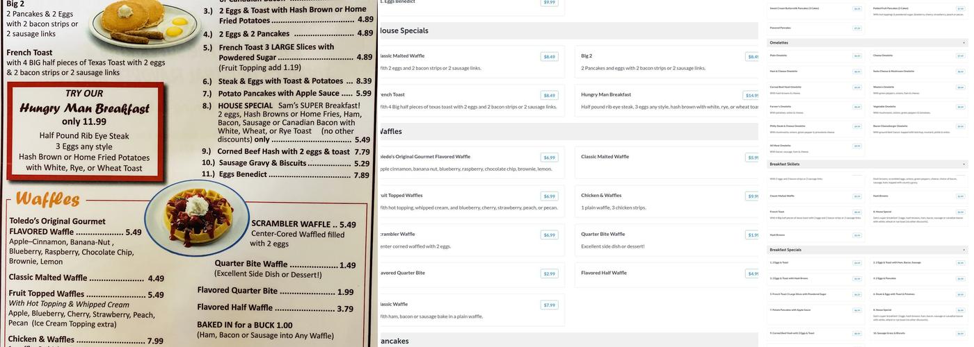 Sam & Charlie's White Hut Diner Menu