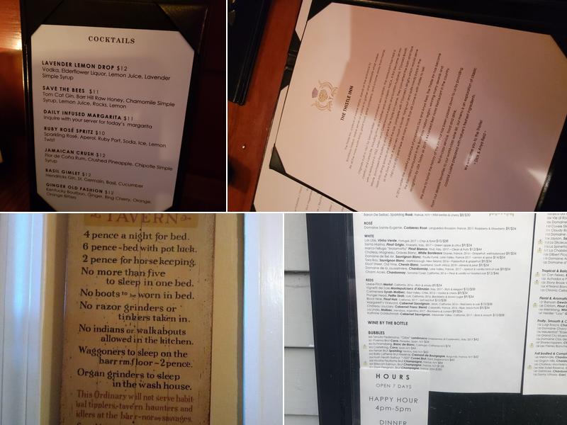 Thistle Inn Restaurant Menu