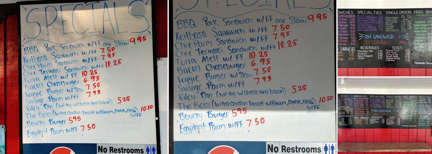Dunton's Doghouse Menu