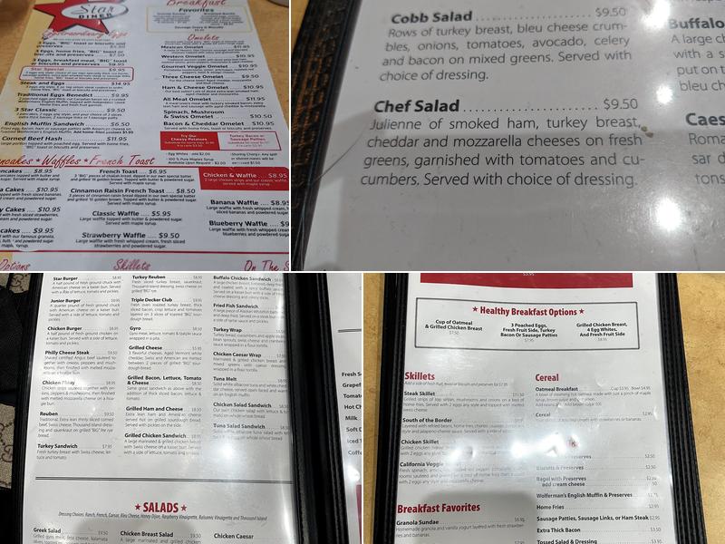 Star Diner Menu