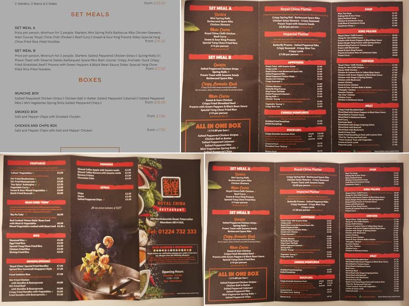 Royal China Restaurant Menu