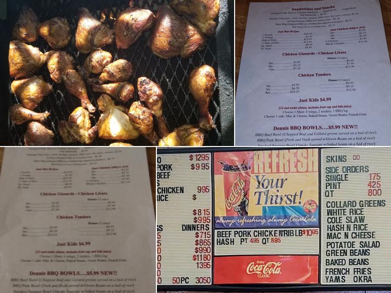 Dennis' Barbeque Menu