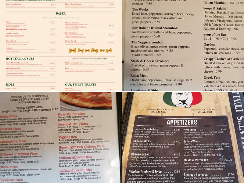 Ferrando's Italian Pizzeria Menu