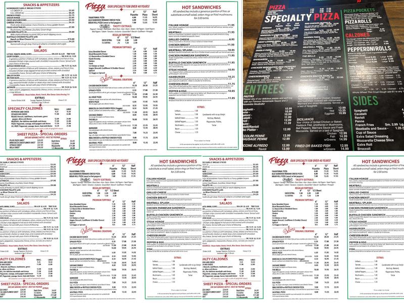 Belleria Pizza & Italian Menu