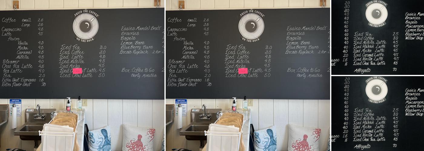 Squid Ink Coffee Menu
