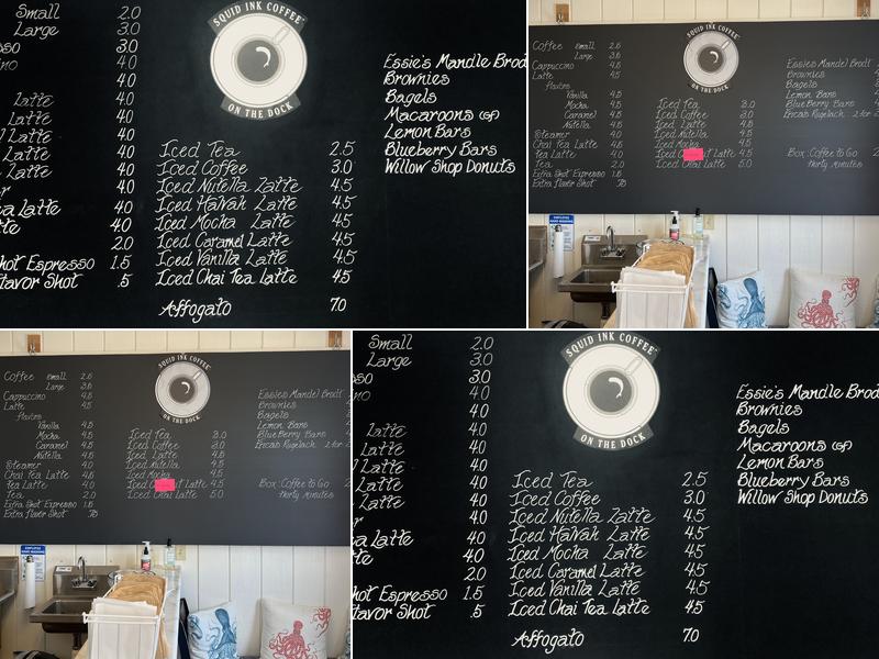 Squid Ink Coffee Menu