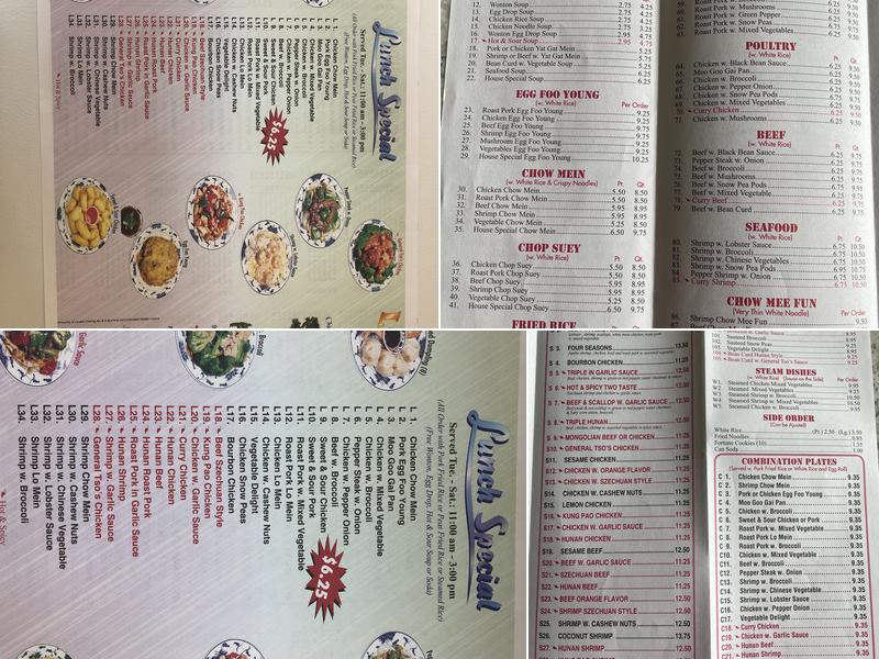 Lin's Garden Menu