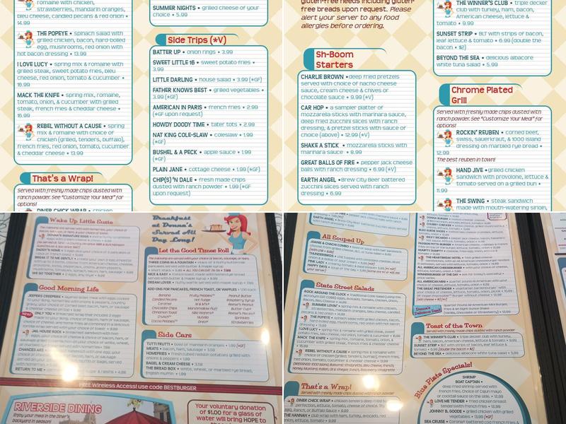 Donna's Diner Menu