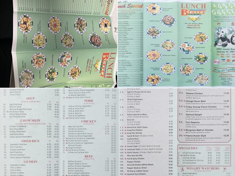 Panda Garden Menu