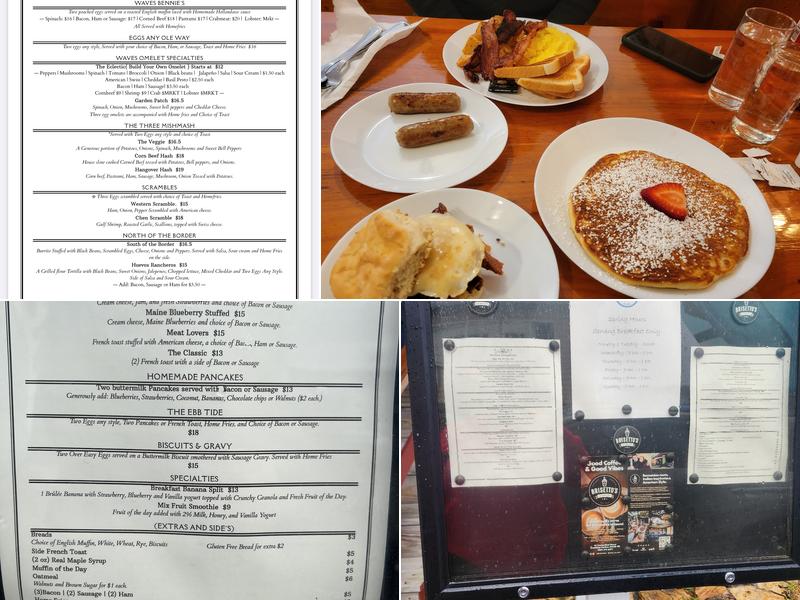 Waves Restaurant Menu