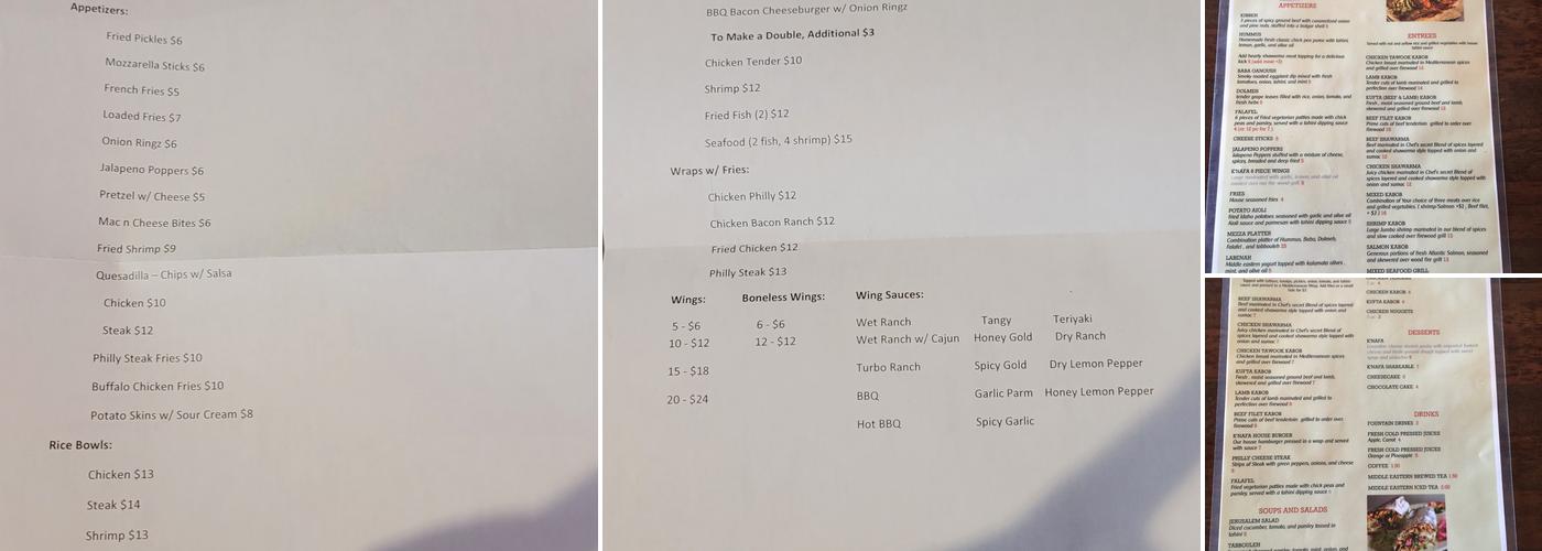 Madden's Bar and Grill Menu