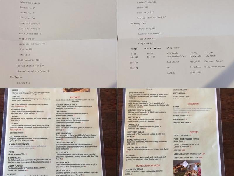 Madden's Bar and Grill Menu