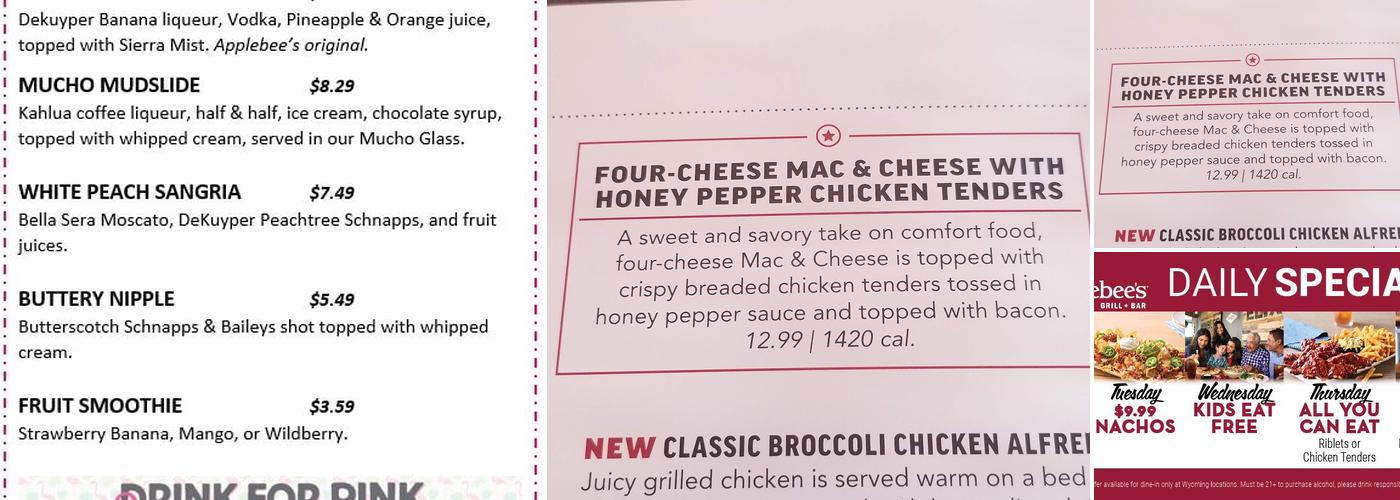 Applebee's Grill + Bar Menu