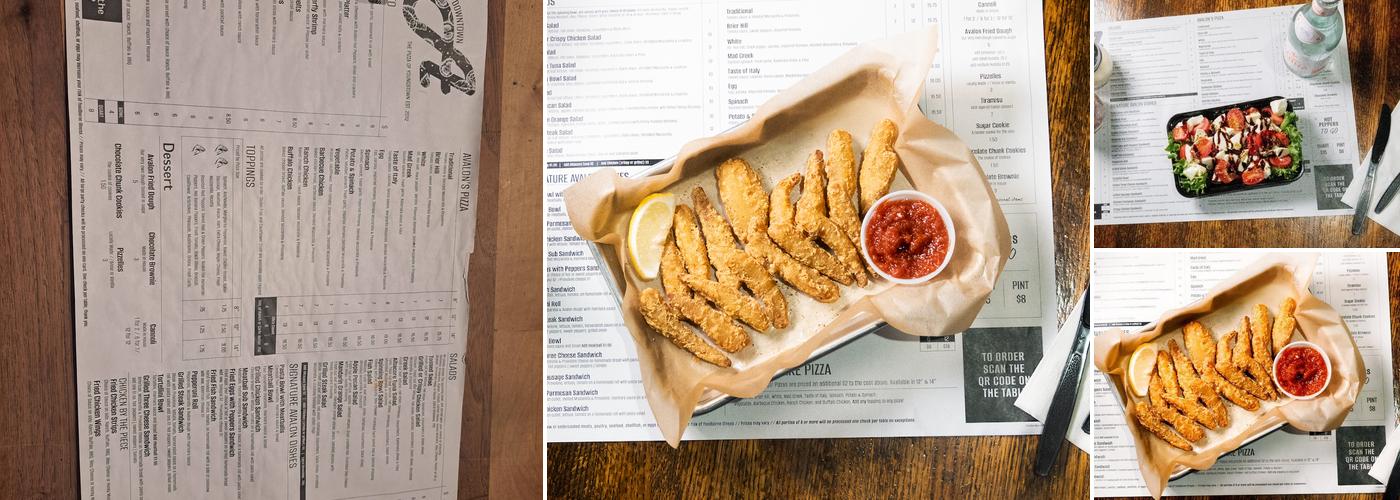 Avalon Downtown Pizzeria Menu