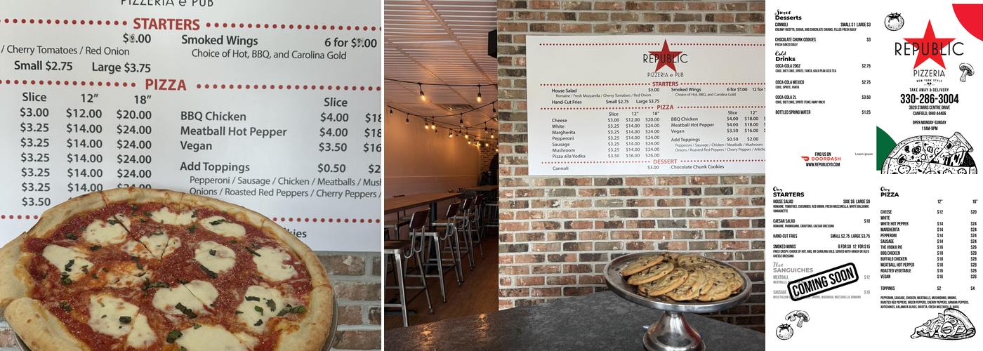 Republic Pizzeria & Pub Menu
