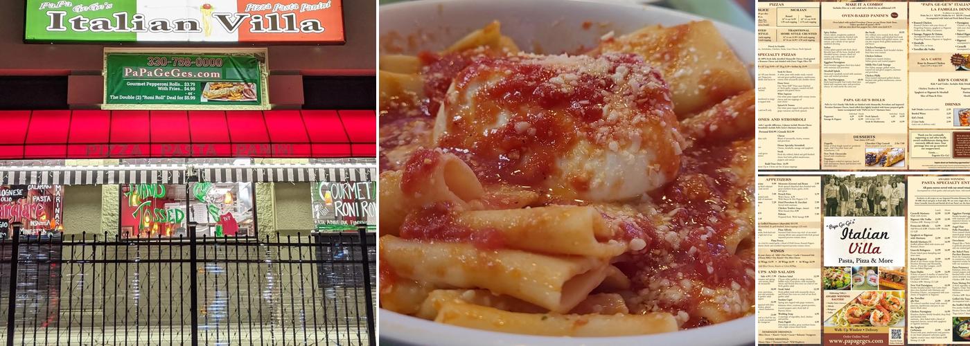 PaPa GeGe's Italian Villa Menu