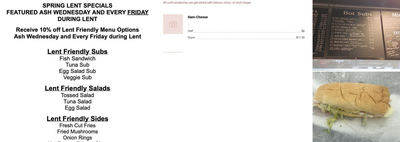 Sandwich Factory Boardman Menu