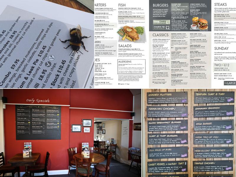 Hare & Hounds, Shenstone Menu