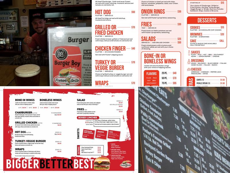 Foster's Grille Menu