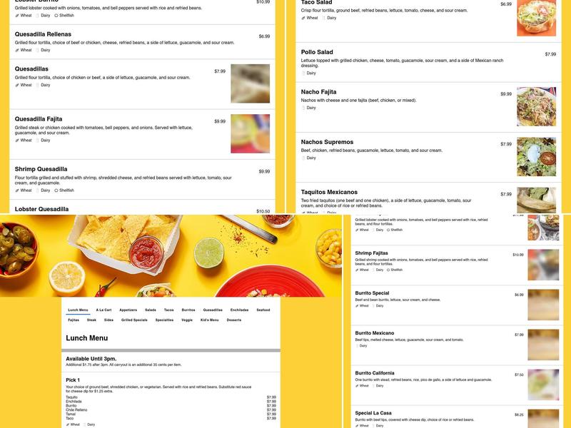 El Canelo Mexican Restaurant Menu