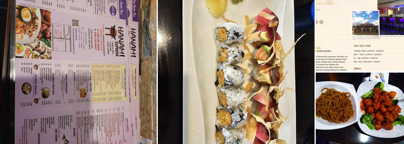 Hanami Express Menu