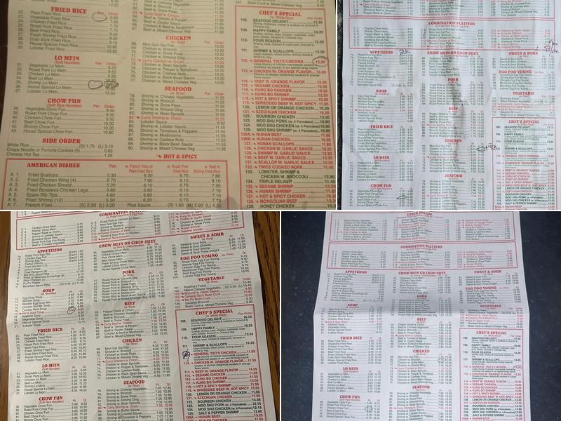 Great Wall Menu