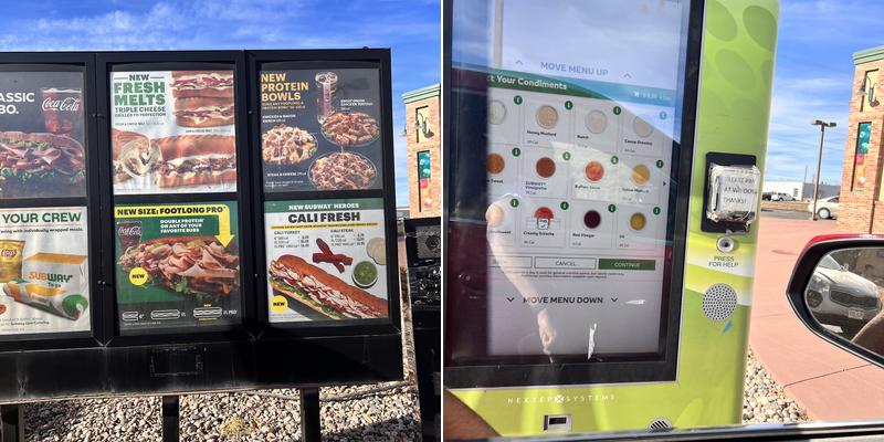 Subway Menu