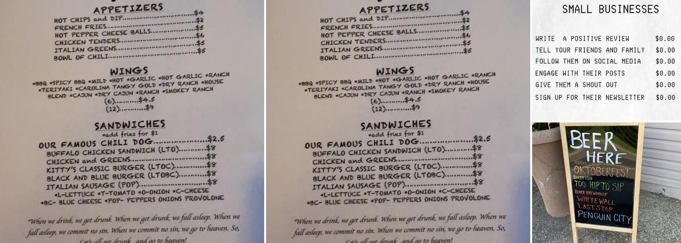 Hackett's Pub Youngstown, Ohio Menu