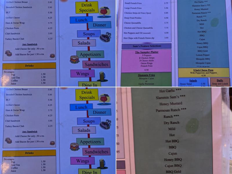 Stagecoach Restaurant Menu