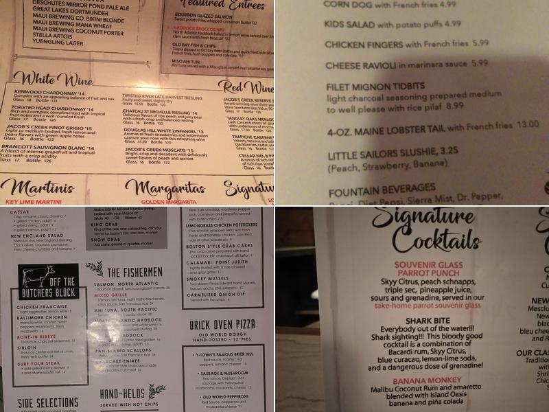 Crabby Bob's . Restaurant & Bar Menu