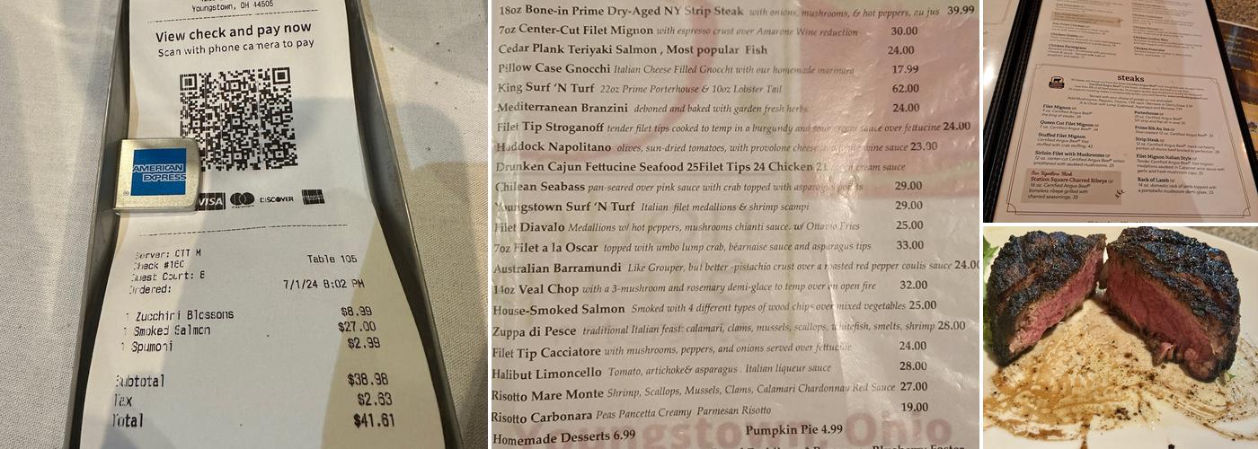 Station Square Menu