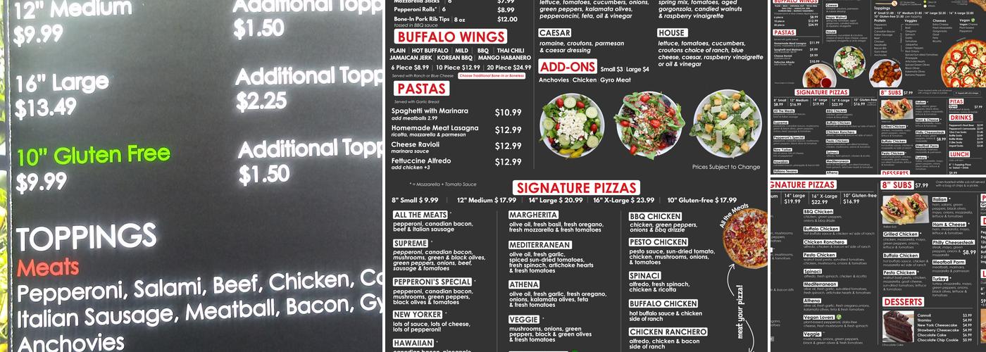 Pepperoni's Menu