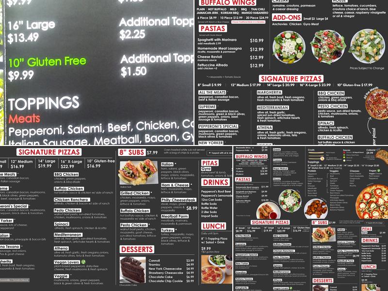 Pepperoni's Menu