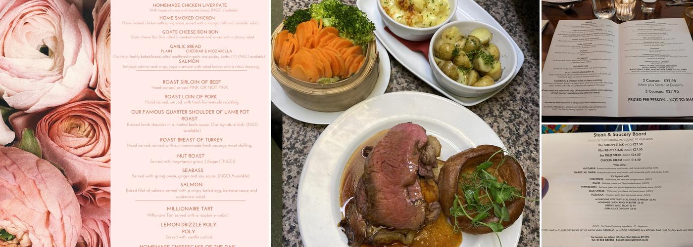 The Fountain Menu