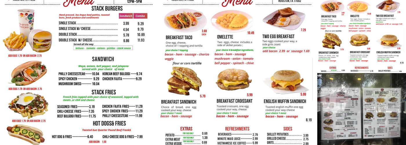 Stack Burger Menu