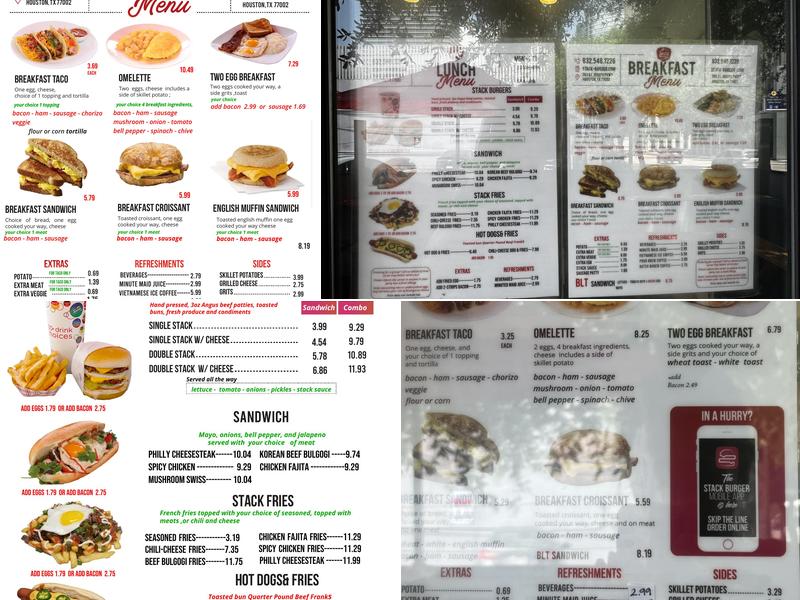Stack Burger Menu