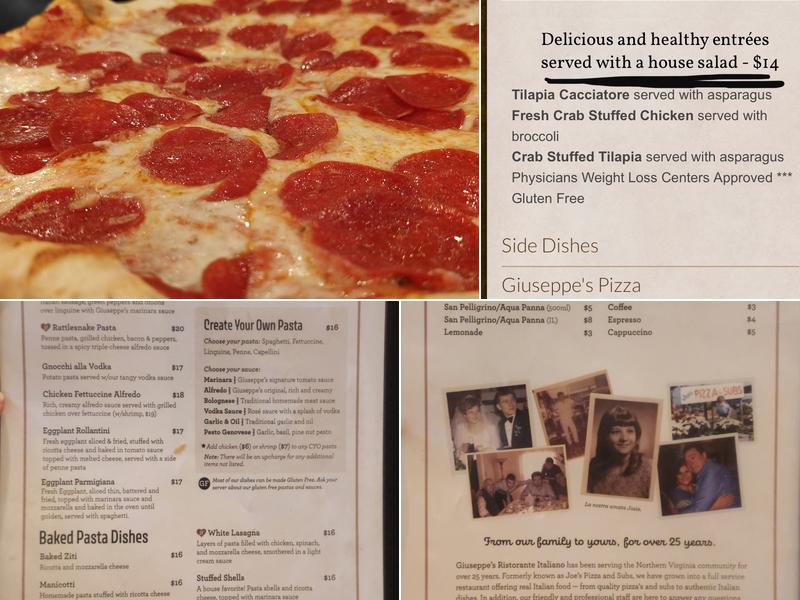 Giuseppe's Menu