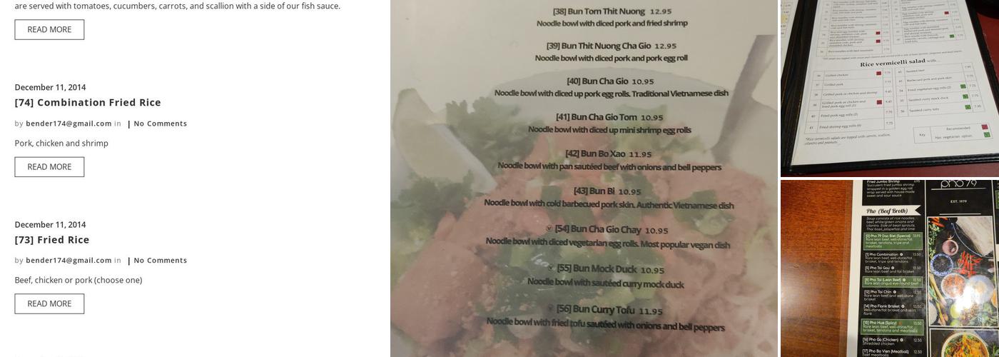 Pho 79 Menu