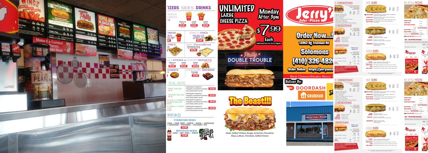 Jerry's Subs and Pizza Menu