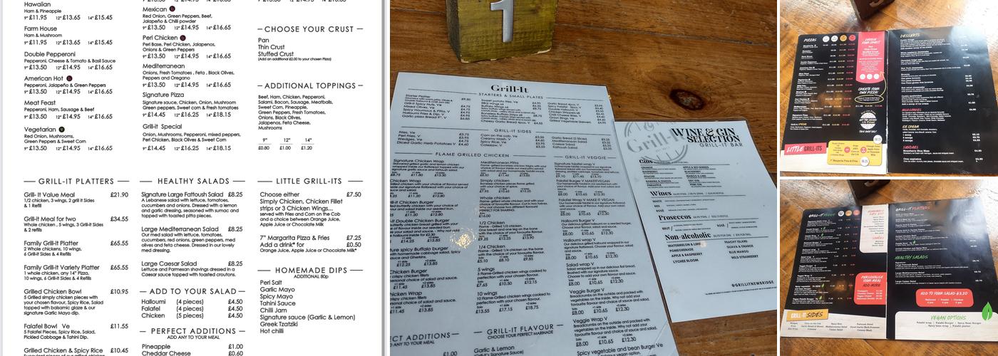 Grill-It Newbridge Menu