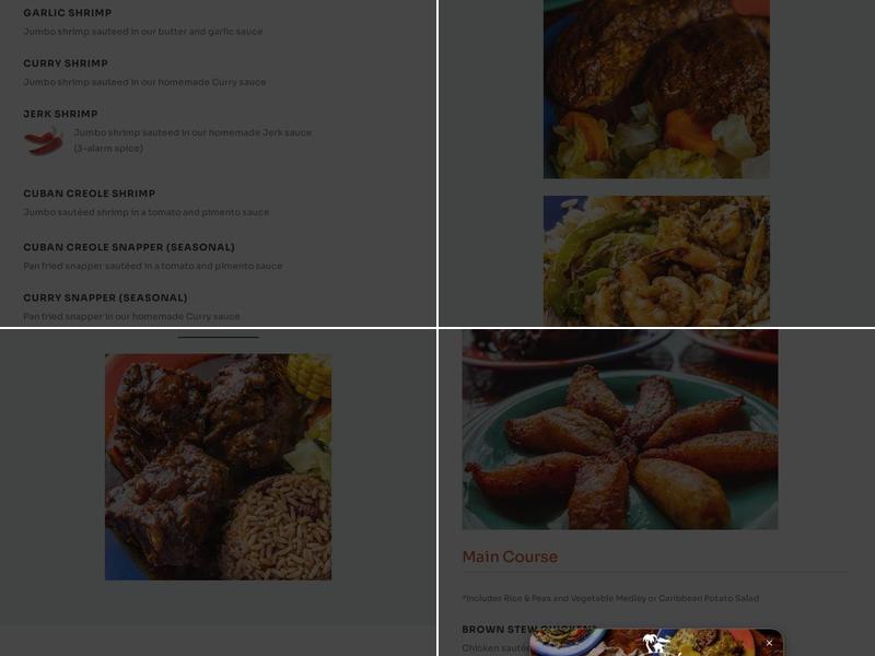 Reggae Hut Menu