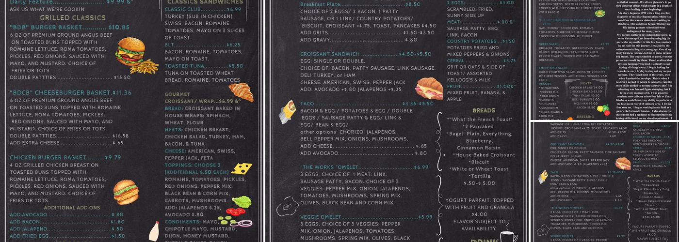 The Phenix Cafe Menu