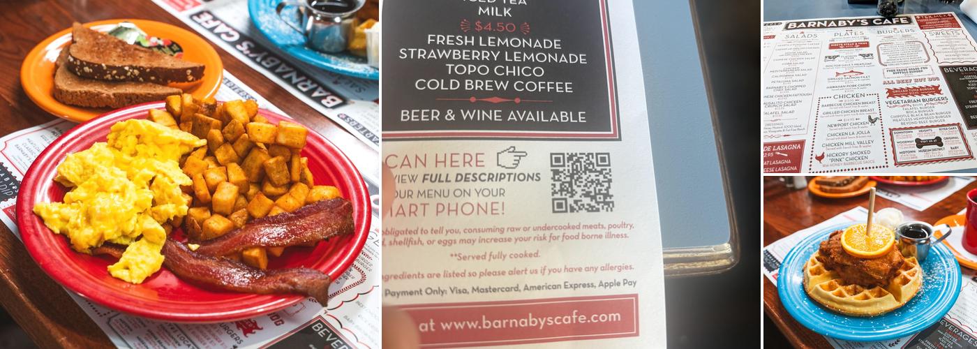 Barnaby's Cafe Menu